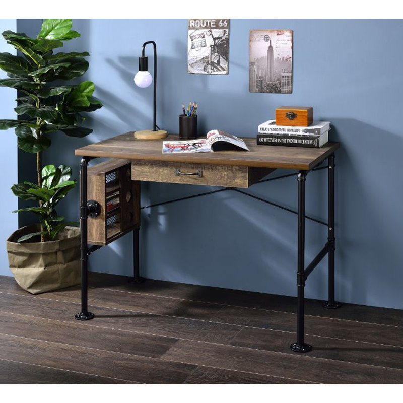 Williston Modern Industrial Writing Desk With A Drawer Wayfair